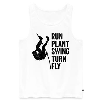 Lustiges Stabhochsprung Stabhochsprung Stabhochspr - Männer Premium Bio Tank Top - Weiß - Vorne - AI Model Male 178 light (178cm)