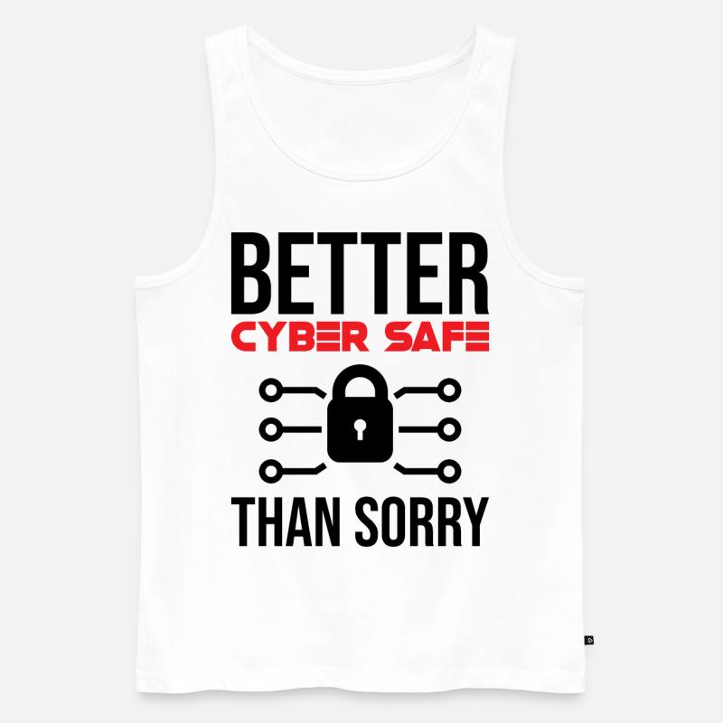 Cybersecurity Computer Security Cybersecurity - Men's Premium Organic Tank Top - white