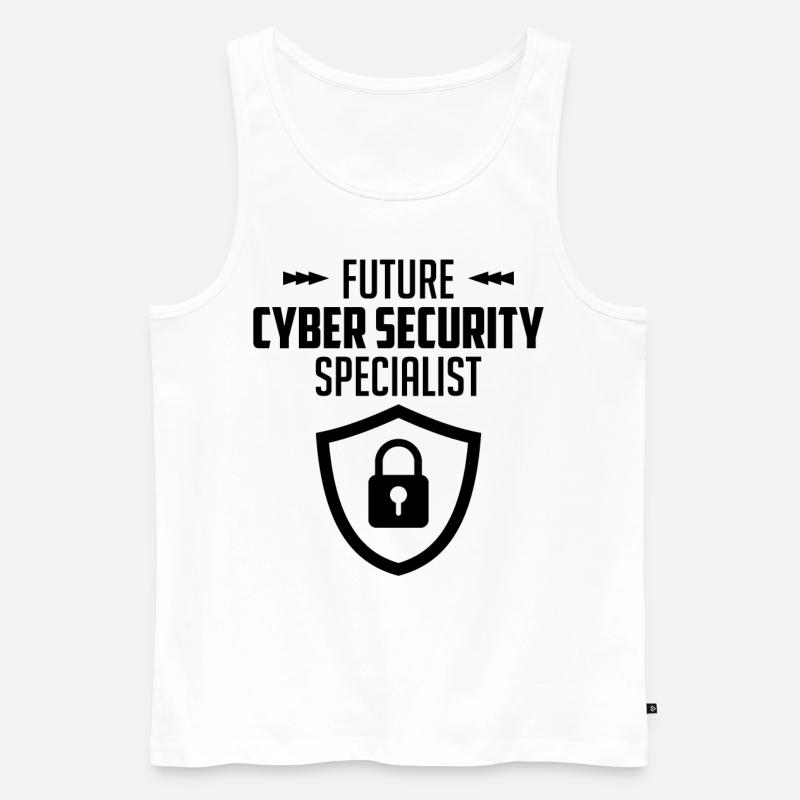 Cybersecurity Computer Security Cybersecurity - Men's Premium Organic Tank Top - white