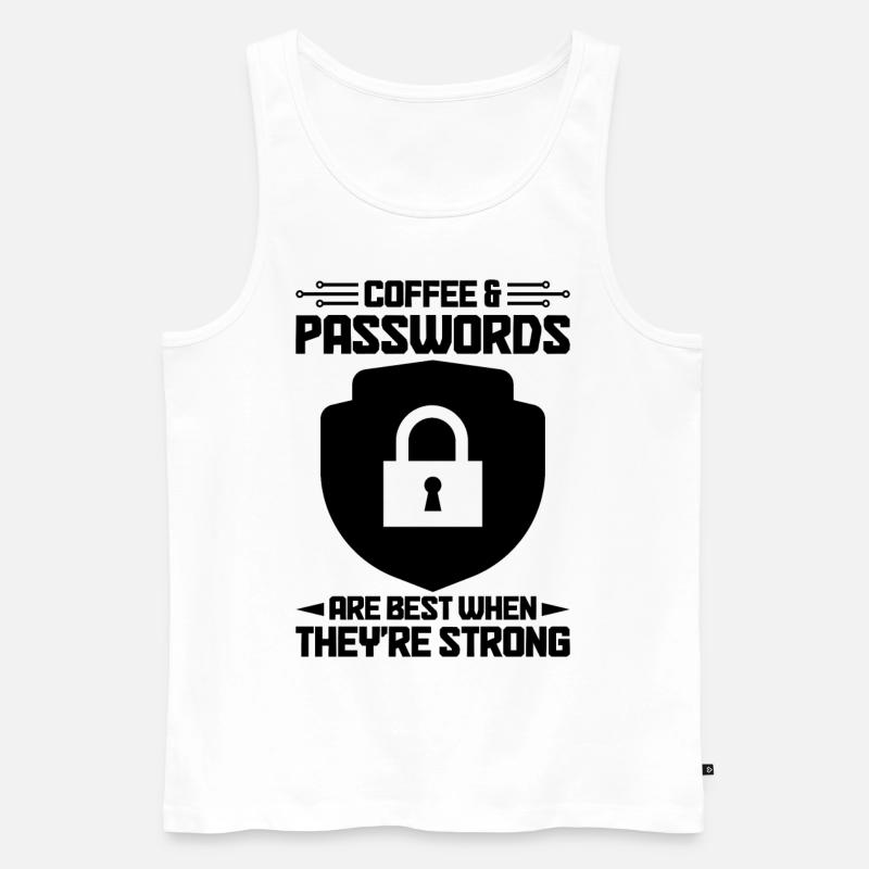 Cybersecurity Computer Security Cybersecurity - Men's Premium Organic Tank Top - white