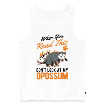 Opossum Cadeau Marsupial Opossum - Débardeur bio Premium Homme - blanc - Devant - Michal (187cm)