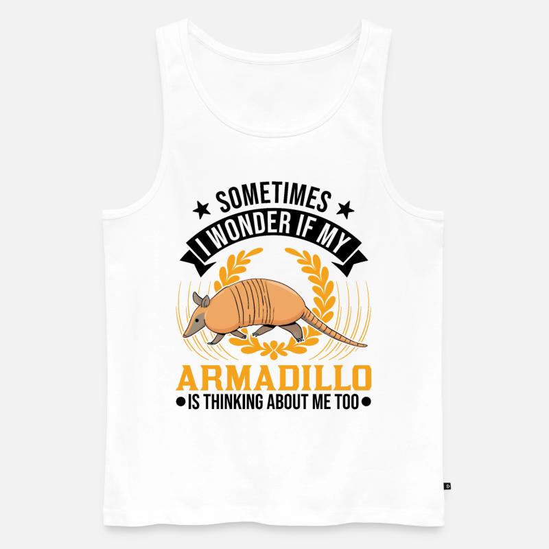 Armadillo Geschenk Gürteltier - Männer Premium Bio Tank Top - Weiß