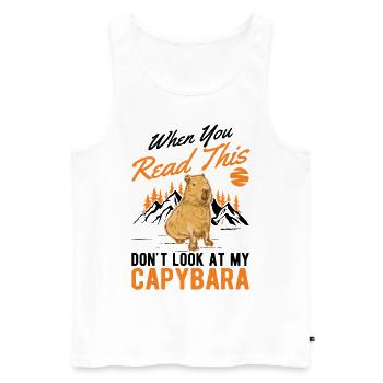 Capybara Gift Capibara capybara - Men's Premium Organic Tank Top - white - Front - Michal (187cm)