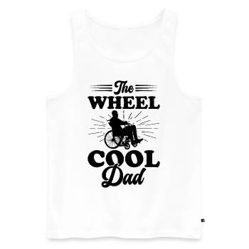Funny Spinal Cord Injury Wheelchair Cross-Section - Men's Premium Organic Tank Top - white - Front - AI Model Male 178 light (178cm)
