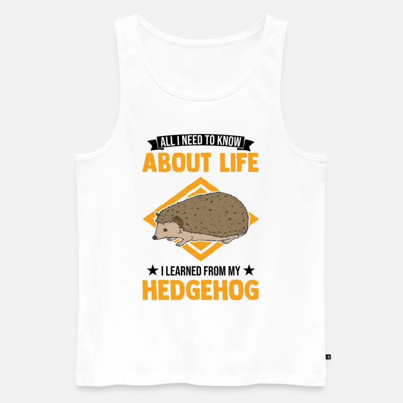 Igel Geschenk Stacheligel - Männer Premium Bio Tank Top - Weiß