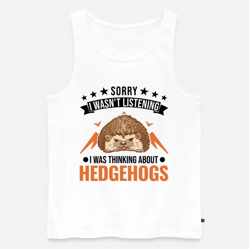 Igel Geschenk Stacheligel - Männer Premium Bio Tank Top - Weiß