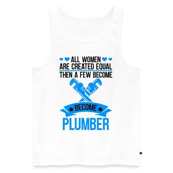 Pipe installation Pipe installer pipes - Men's Premium Organic Tank Top - white - Front - AI Model Male 178 light (178cm)