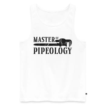 Plumbing Plumber Pun Vintage - Männer Premium Bio Tank Top - Weiß - Vorne - Michal (187cm)