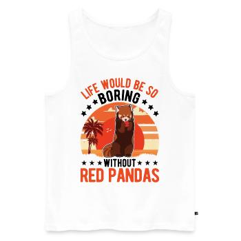 Red Panda Gift Cat Bear Red Panda - Men's Premium Organic Tank Top - white - Front - AI Model Male 178 light (178cm)