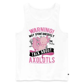 Axolotl Cadeau Amphibien à queue - Débardeur bio Premium Homme - blanc - Devant - Michal (187cm)