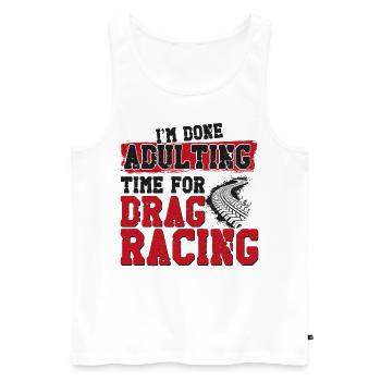 Drag Racing Race Car Vintage Je suis - Débardeur bio Premium Homme - blanc - Devant - Michal (187cm)