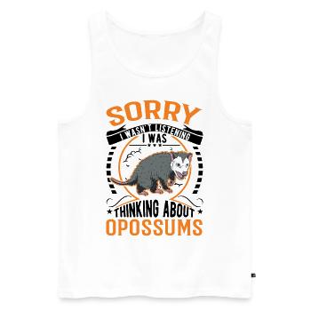 Opossum Cadeau Marsupial Opossum - Débardeur bio Premium Homme - blanc - Devant - Michal (187cm)
