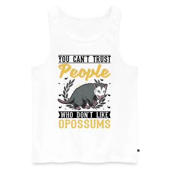 Opossum Cadeau Marsupial Opossum - Débardeur bio Premium Homme - blanc - Devant - Michal (187cm)