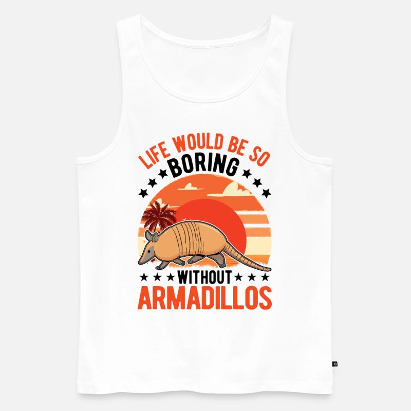 Armadillo Geschenk Gürteltier - Männer Premium Bio Tank Top - Weiß