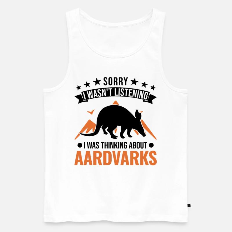 Erdferkel Geschenk Aardvark - Männer Premium Bio Tank Top - Weiß