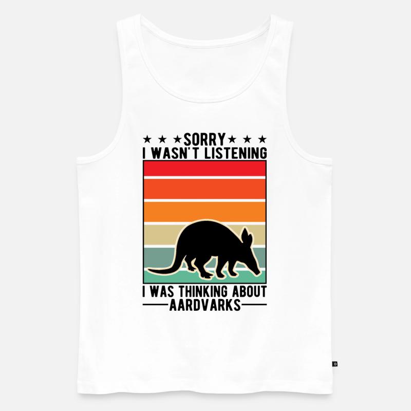 Erdferkel Geschenk Aardvark - Männer Premium Bio Tank Top - Weiß