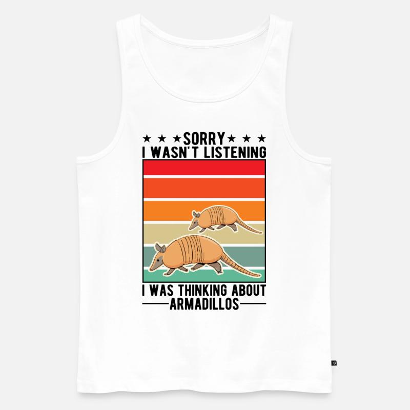 Armadillo Geschenk Gürteltier - Männer Premium Bio Tank Top - Weiß