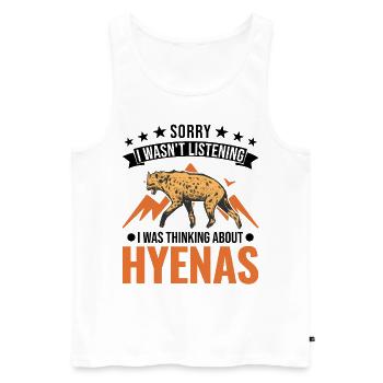 Hyène Cadeau Aardwolf Hyène - Débardeur bio Premium Homme - blanc - Devant - Michal (187cm)