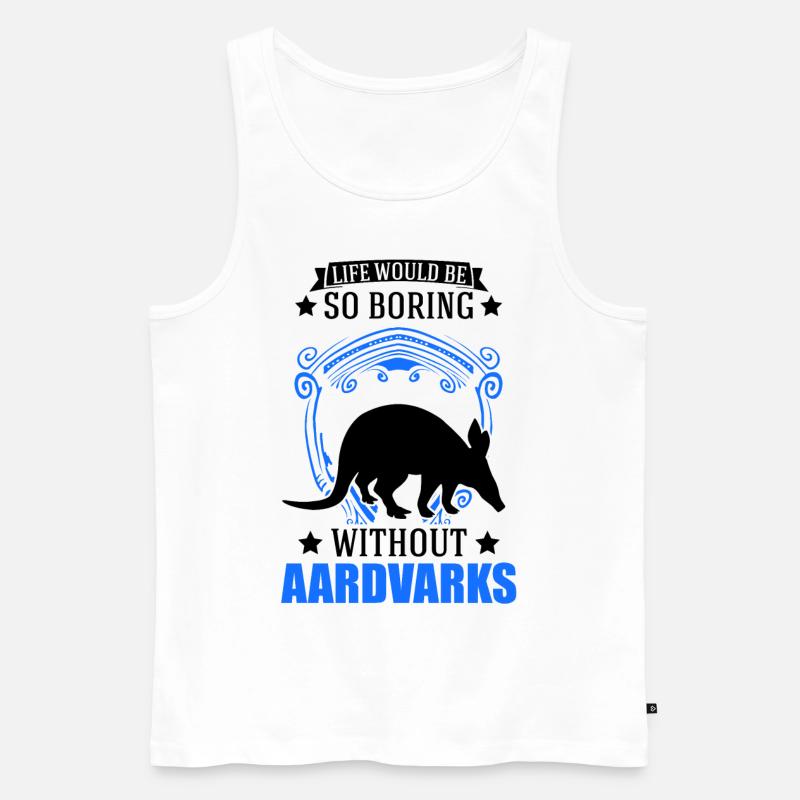 Erdferkel Geschenk Aardvark - Männer Premium Bio Tank Top - Weiß