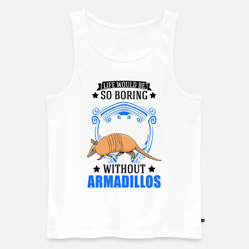 Armadillo Geschenk Gürteltier - Männer Premium Bio Tank Top - Weiß