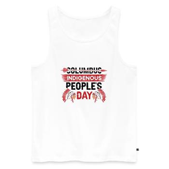Ureinwohner Ureinwohner Indianer Amerikaner Anti - Männer Premium Bio Tank Top - Weiß - Vorne - AI Model Male 178 light (178cm)