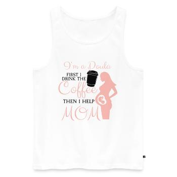 Ich Bin Eine Doula Hebamme - Männer Premium Bio Tank Top - Weiß - Vorne - Michal (187cm)