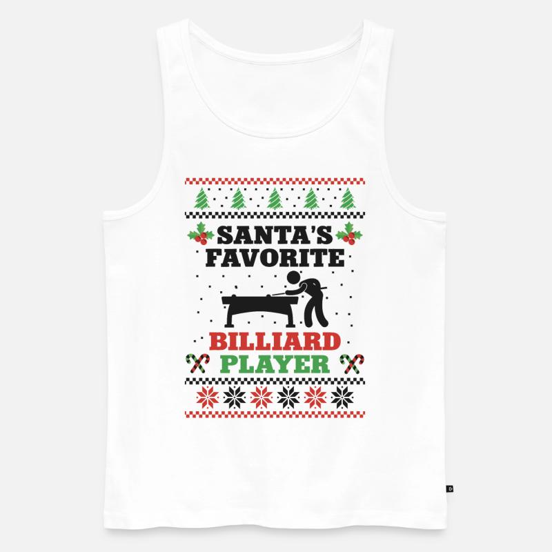 Billiards Pool Player Ball - Männer Premium Bio Tank Top - Weiß