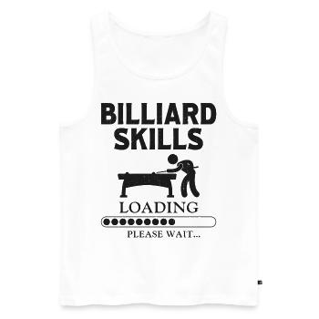 Billiards Pool Player Ball Vintage - Men's Premium Organic Tank Top - white - Front - Michal (187cm)