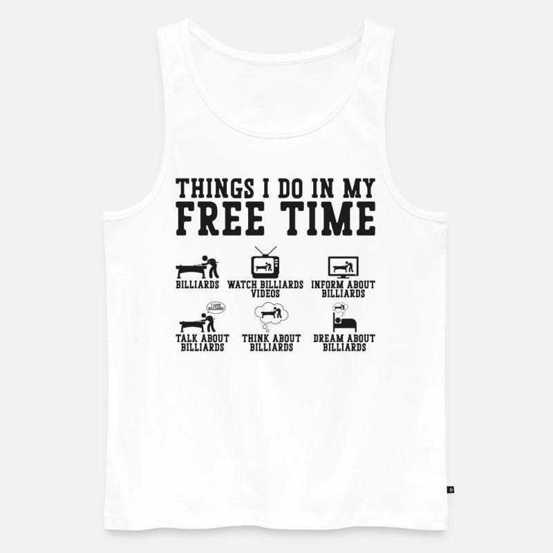 Billiards Pool Player Ball Things - Männer Premium Bio Tank Top - Weiß