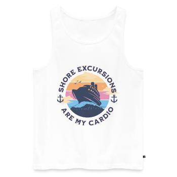 Kreuzfahrt Kreuzfahrtschiff Urlaub Reise Boot - Männer Premium Bio Tank Top - Weiß - Vorne - Michal (187cm)