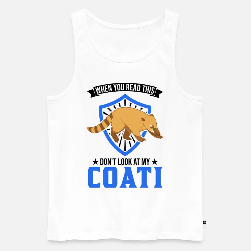 Nasenbär Geschenk Rüsselbär Coati - Männer Premium Bio Tank Top - Weiß