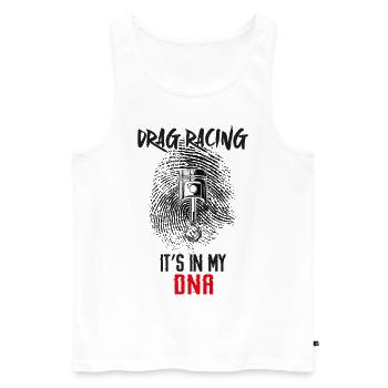 Drag Racing Race Car Fingerprint - Männer Premium Bio Tank Top - Weiß - Vorne - Michal (187cm)
