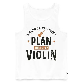 Violoniste violoniste Vous n’avez pas toujours - Débardeur bio Premium Homme - blanc - Devant - Michal (187cm)