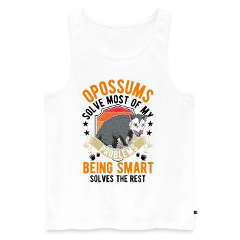 Opossum Cadeau Marsupial Opossum - Débardeur bio Premium Homme - blanc - Devant - Michal (187cm)