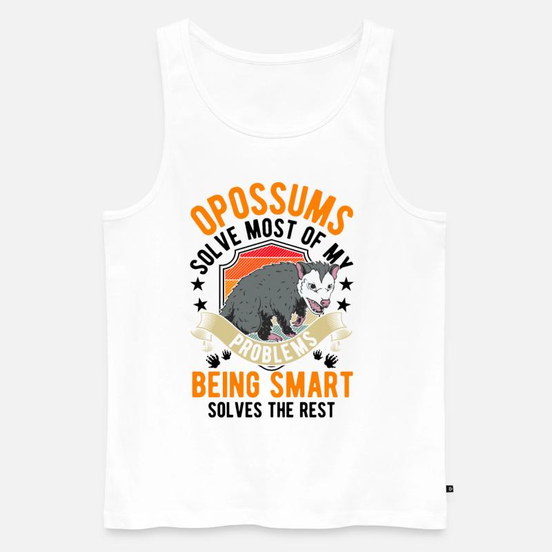 Opossum Geschenk Possum Beutelratte - Männer Premium Bio Tank Top - Weiß