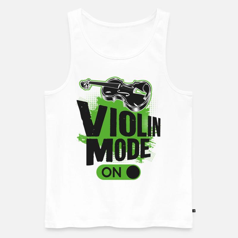 Violin Violinist Violin Mode On - Männer Premium Bio Tank Top - Weiß