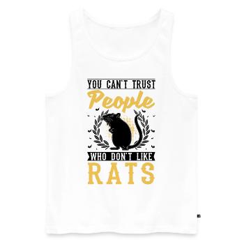 Rat Gift Domestic Rat Rat Owner - Men's Premium Organic Tank Top - white - Front - Michal (187cm)