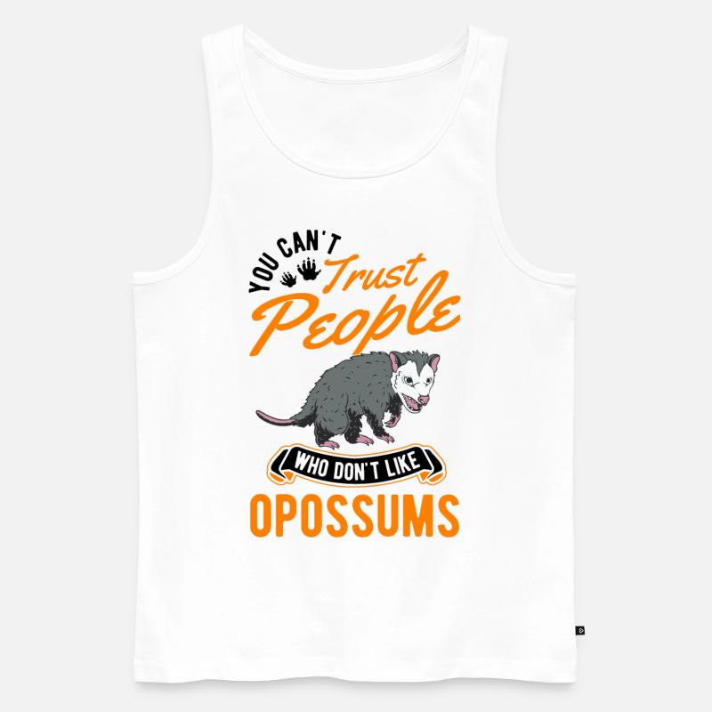 Opossum Geschenk Possum Beutelratte - Männer Premium Bio Tank Top - Weiß