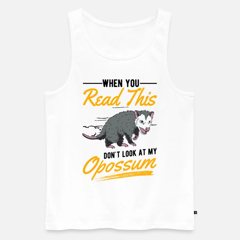 Opossum Geschenk Possum Beutelratte - Männer Premium Bio Tank Top - Weiß