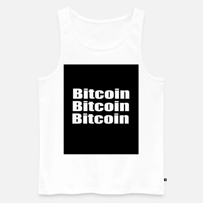 BITCOIN BITCOIN BITCOIN - Männer Premium Bio Tank Top - Weiß
