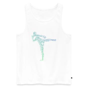 Thai Boxing Thai Boxing Muay Thai Men's Thai Boxer - Men's Premium Organic Tank Top - white - Front - AI Model Male 178 light (178cm)