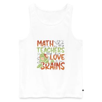 Math teachers love brains - Halloween costume - Men's Premium Organic Tank Top - white - Front - Michal (187cm)