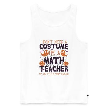 Math teachers love brains - Halloween costume - Men's Premium Organic Tank Top - white - Front - Michal (187cm)