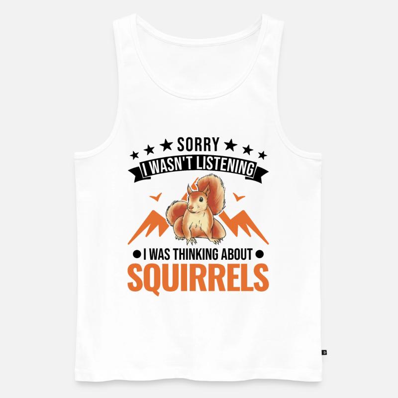 Eichhörnchen Geschenk Grauhörnchen Squirrel - Männer Premium Bio Tank Top - Weiß