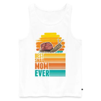Best Snail Mom Ever Schnecken Mama - Männer Premium Bio Tank Top - Weiß - Vorne - Michal (187cm)