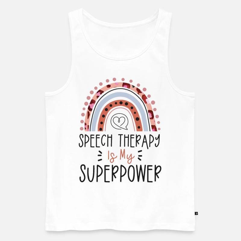 Speech Therapist Therapy Assistant - Männer Premium Bio Tank Top - Weiß