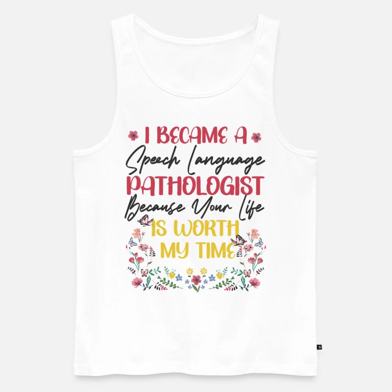 Speech Therapist Therapy Assistant - Männer Premium Bio Tank Top - Weiß