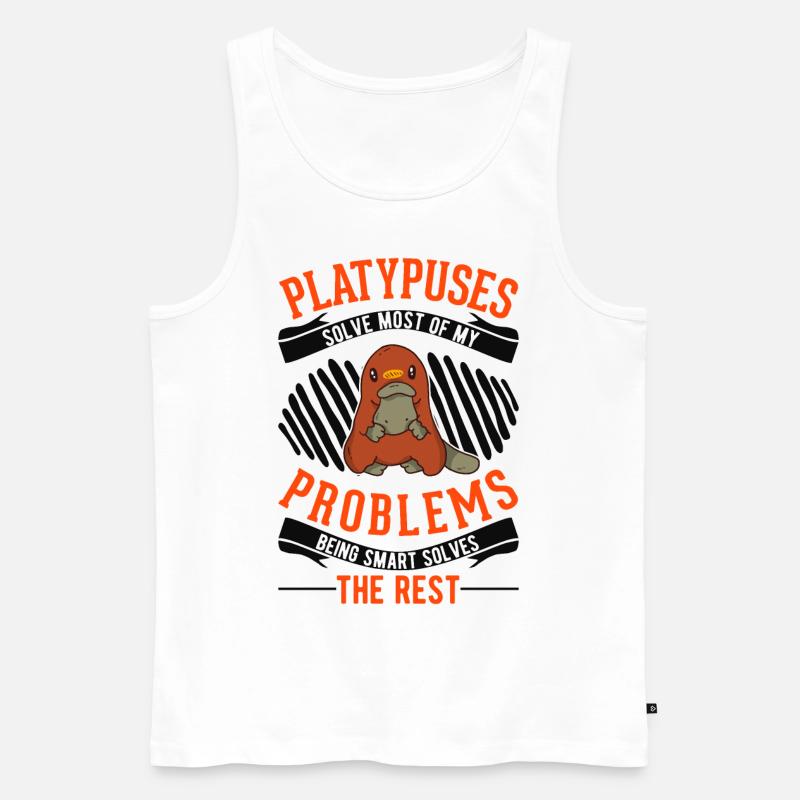 Schnabeltier Geschenkidee Platypus - Männer Premium Bio Tank Top - Weiß