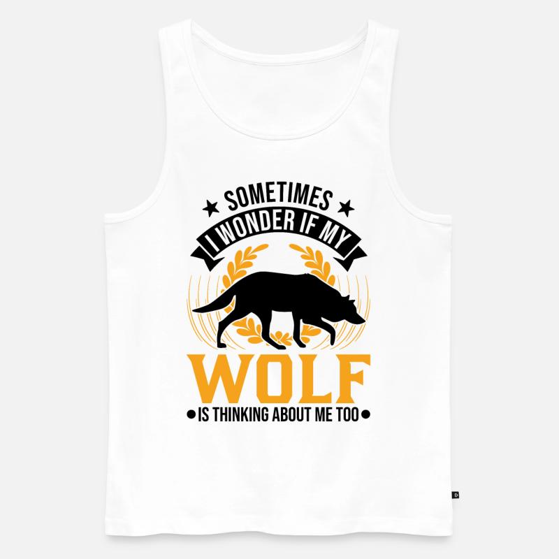 Wolf Lover Gift Wolf Pack - Men's Premium Organic Tank Top - white