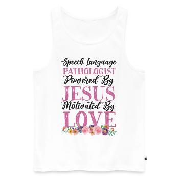 Speech Therapist Therapy Assistant - Männer Premium Bio Tank Top - Weiß - Vorne - Michal (187cm)
